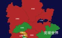 天津市地图geoJson数据效果实例